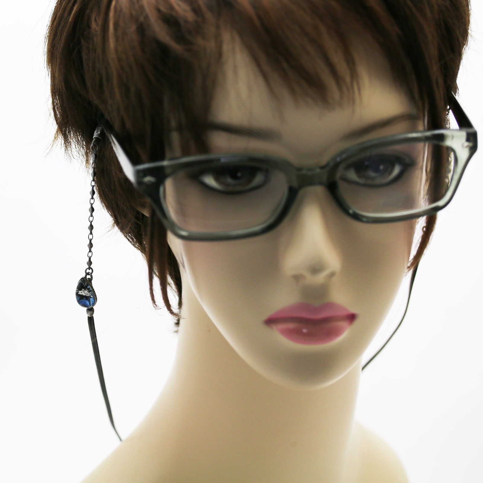 Eyeglass Chain Leather Blue Lightweight TAMARUSAN