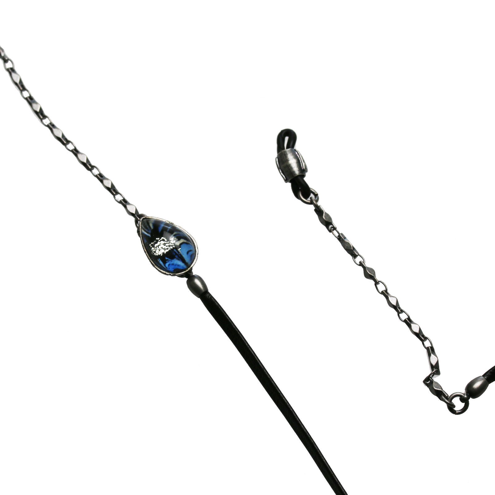 Eyeglass Chain Leather Blue Lightweight TAMARUSAN