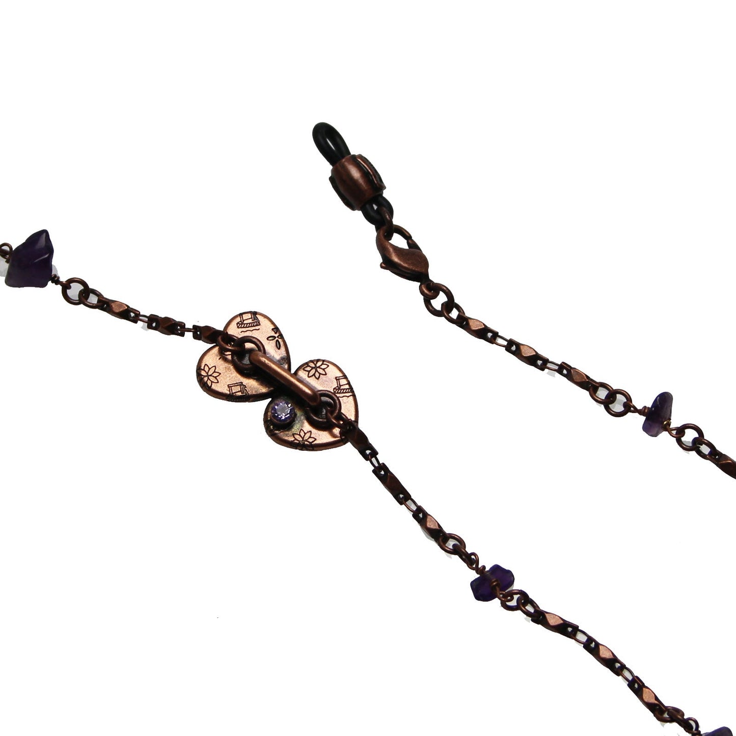 Eyeglass Chain Necklace Amethyst Purple TAMARUSAN