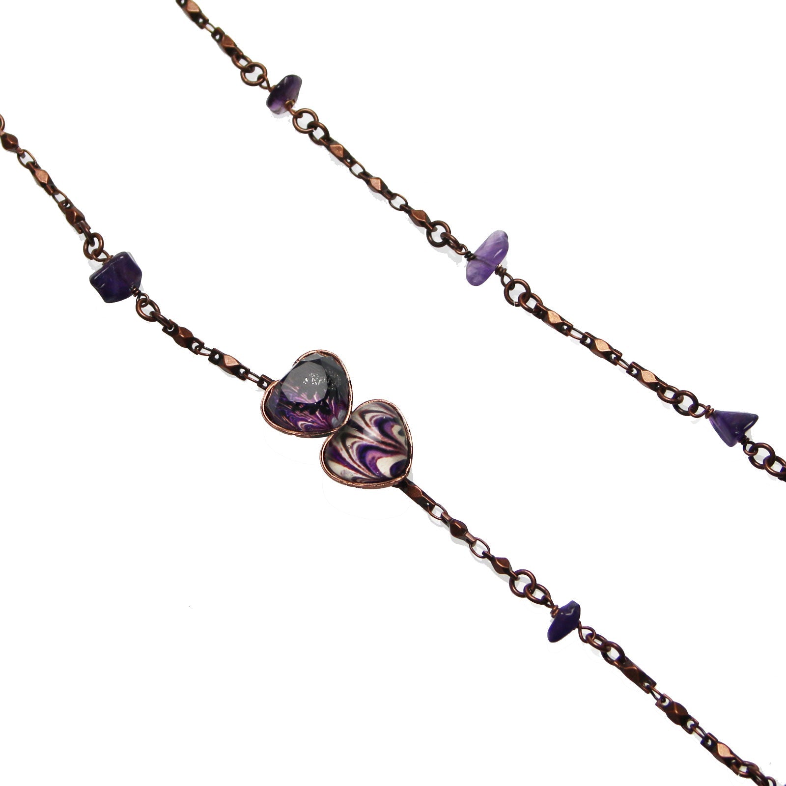 Eyeglass Chain Necklace Amethyst Purple TAMARUSAN