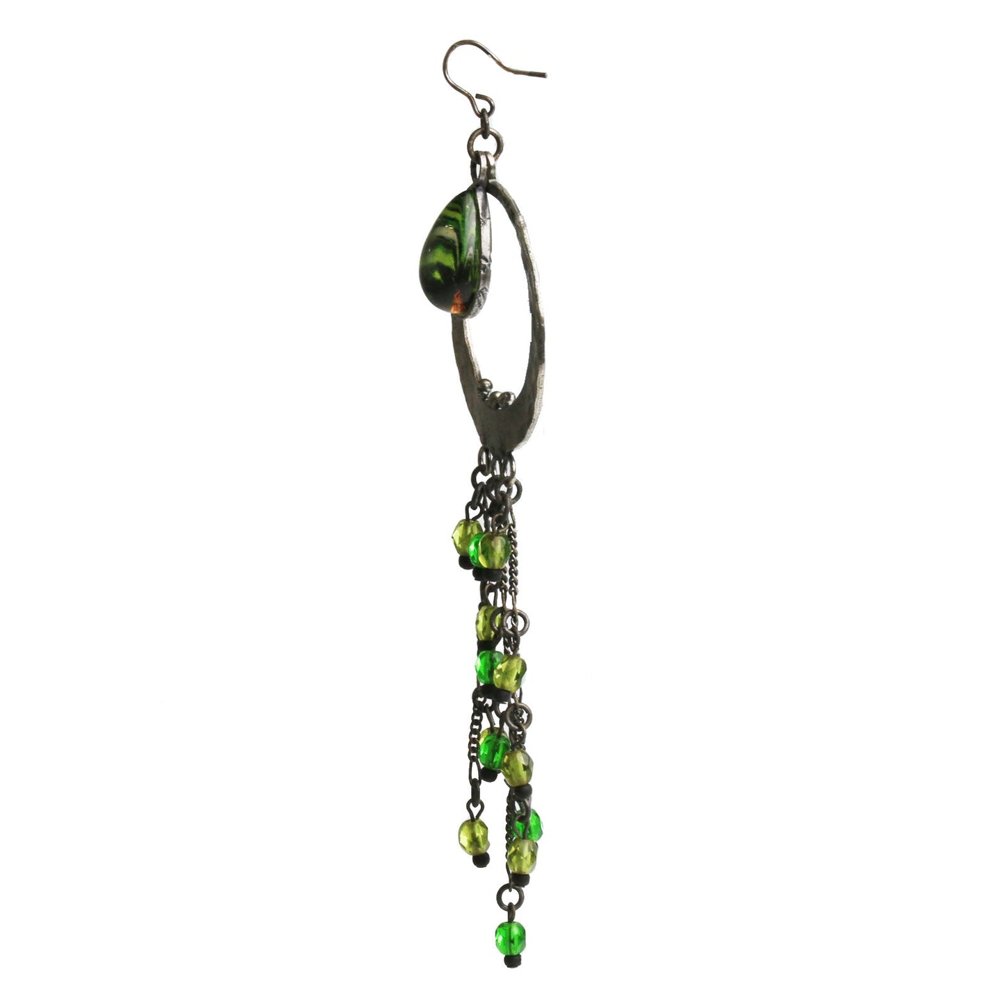 Hook Earrings Marble Green TAMARUSAN