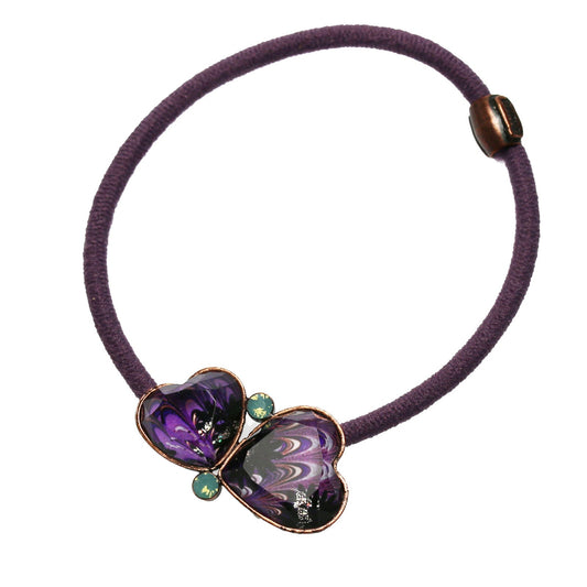 Simple Elastic Marble Purple Heart Gift TAMARUSAN