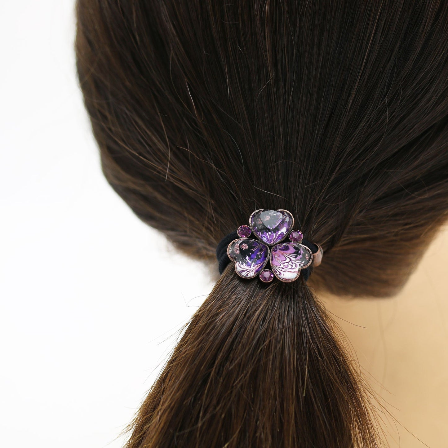 Hair Elastic Violet Purple Marble TAMARUSAN