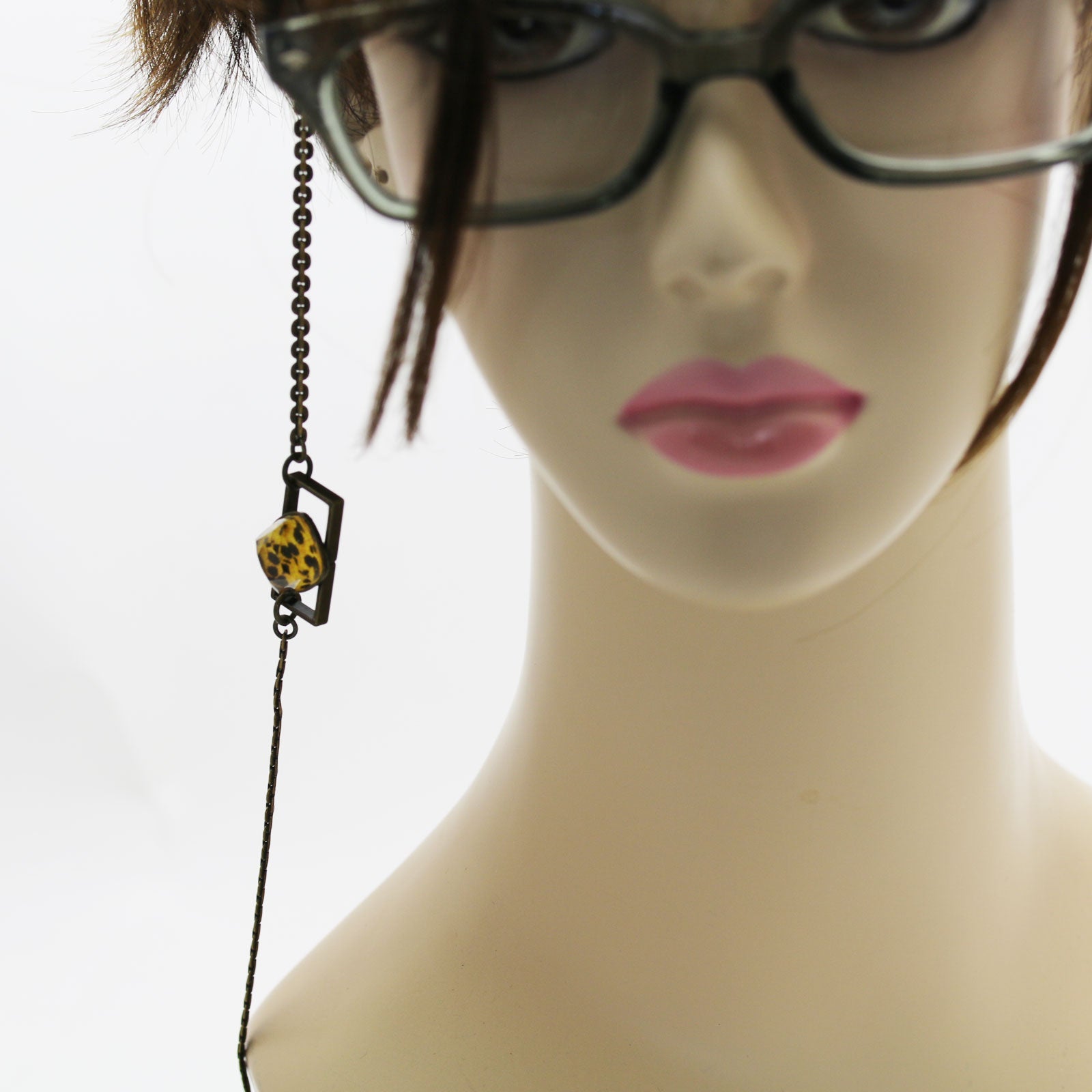 Eyeglasses Chain Cheetah Yellow Black Simple TAMARUSAN