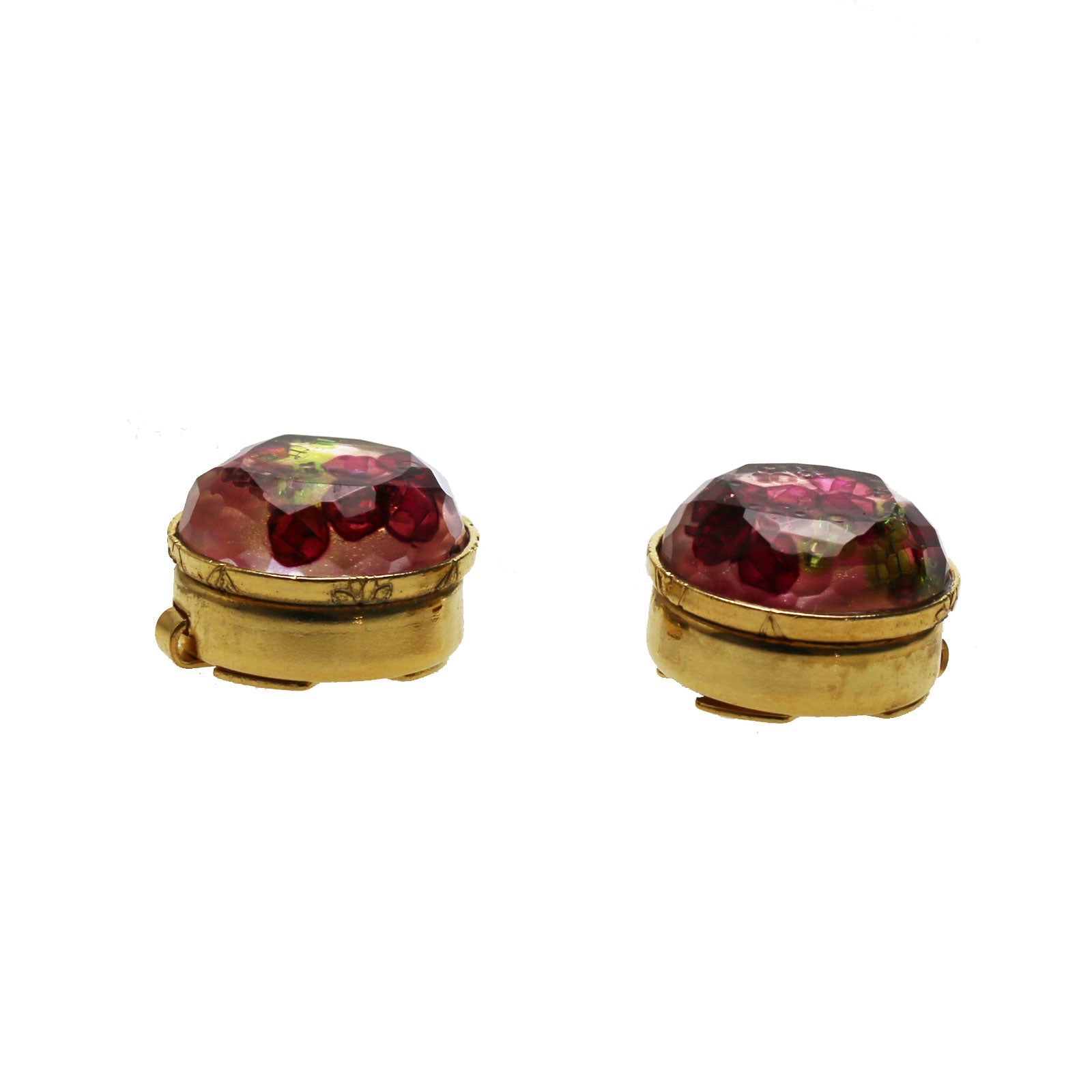 Button Cover Pink Gold Cuff Links TAMARUSAN