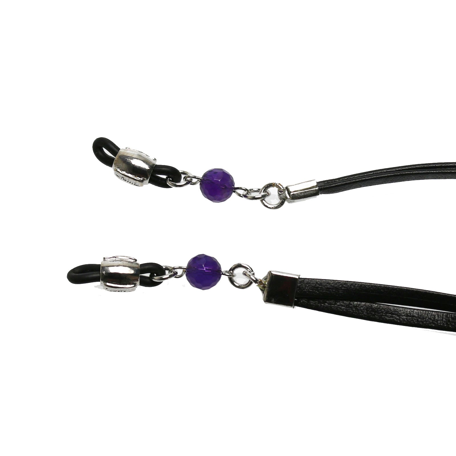Eyeglass Chain Leather Purple Rainbow TAMARUSAN