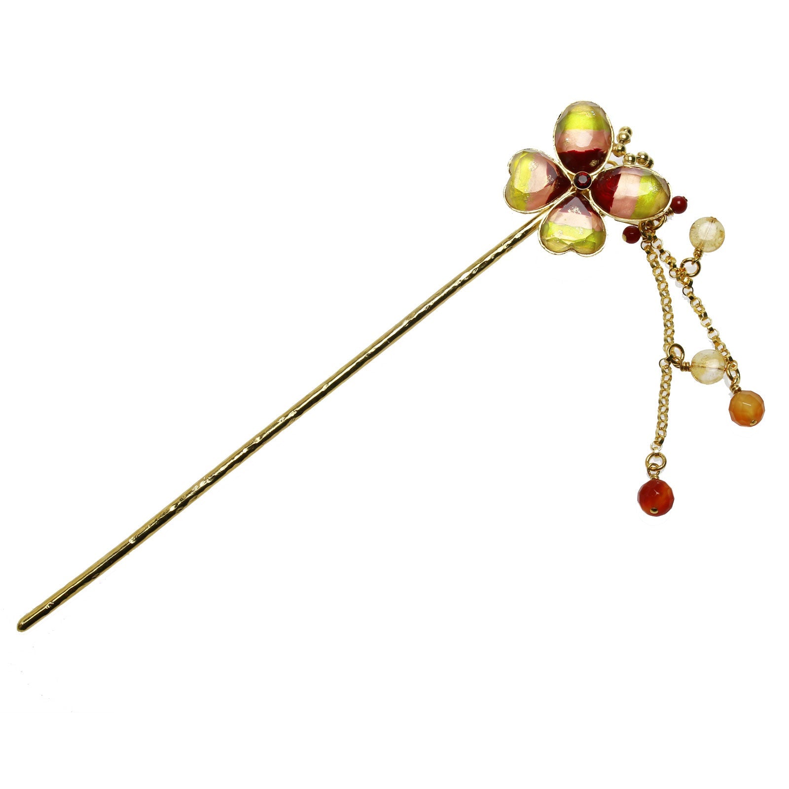 One Stick Hairpin Butterfly Rainbow Yellow TAMARUSAN