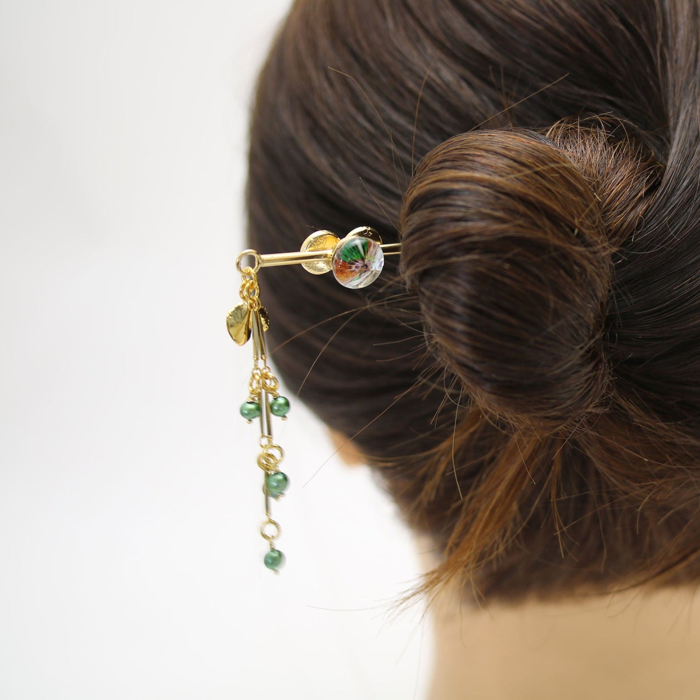 Changeable Ornament Hairpin Pansy Gold TAMARUSAN