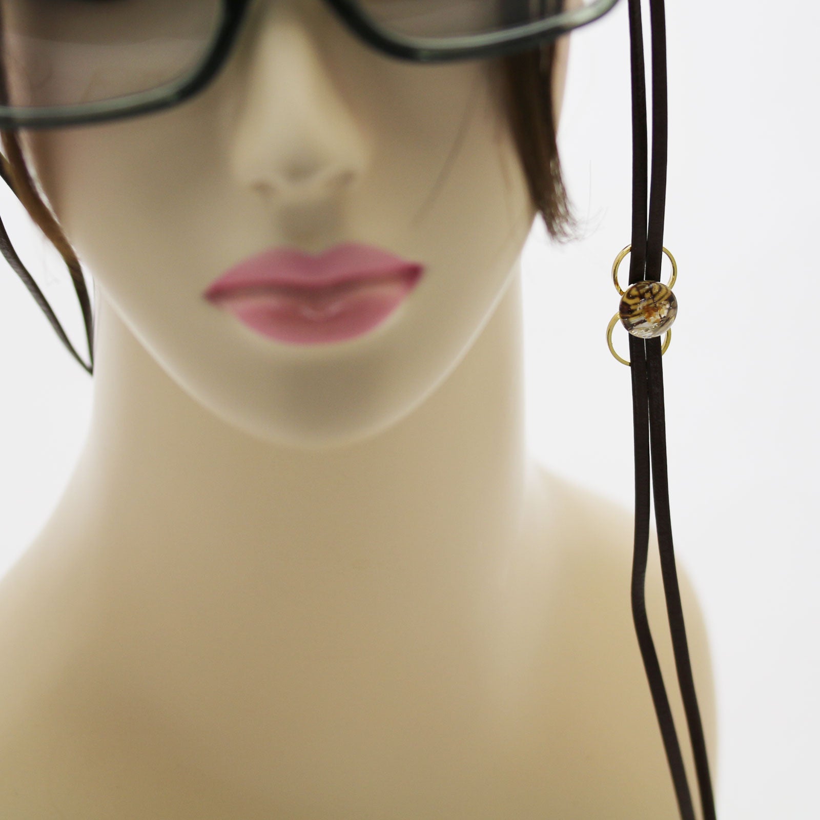 Eyeglass Chain Leather Music Note Gold TAMARUSAN