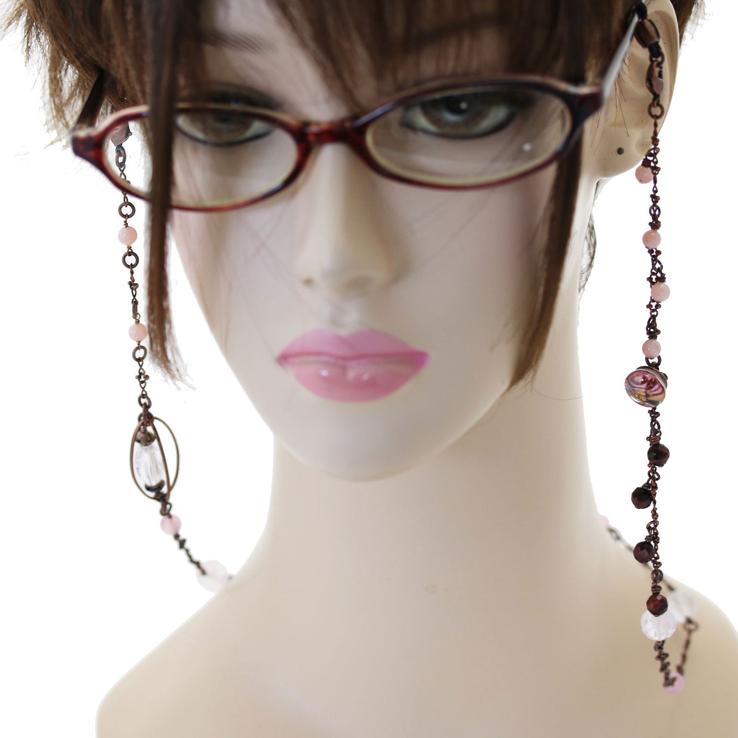 Eyeglass Chain Necklace Pink Musical Note TAMARUSAN