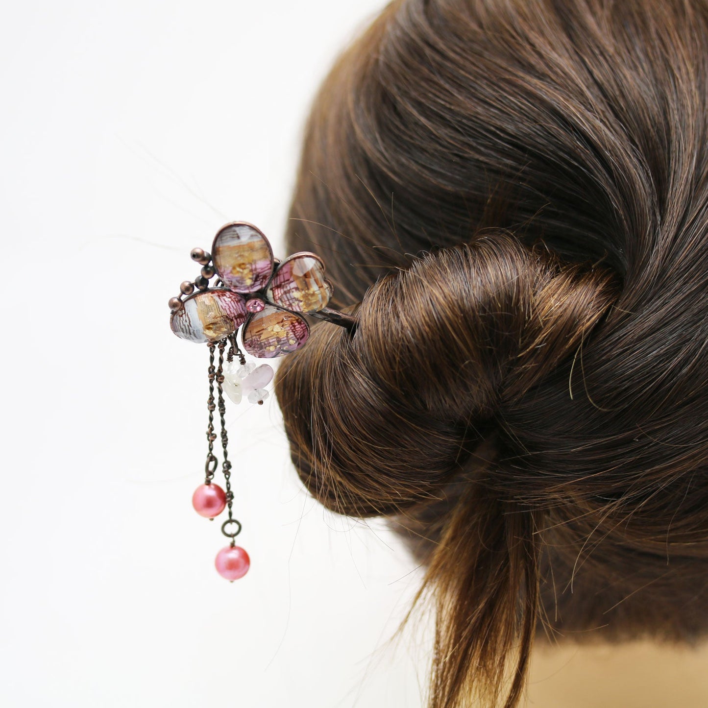 Butterfly Hairpin Pink MUsical Note TAMARUSAN
