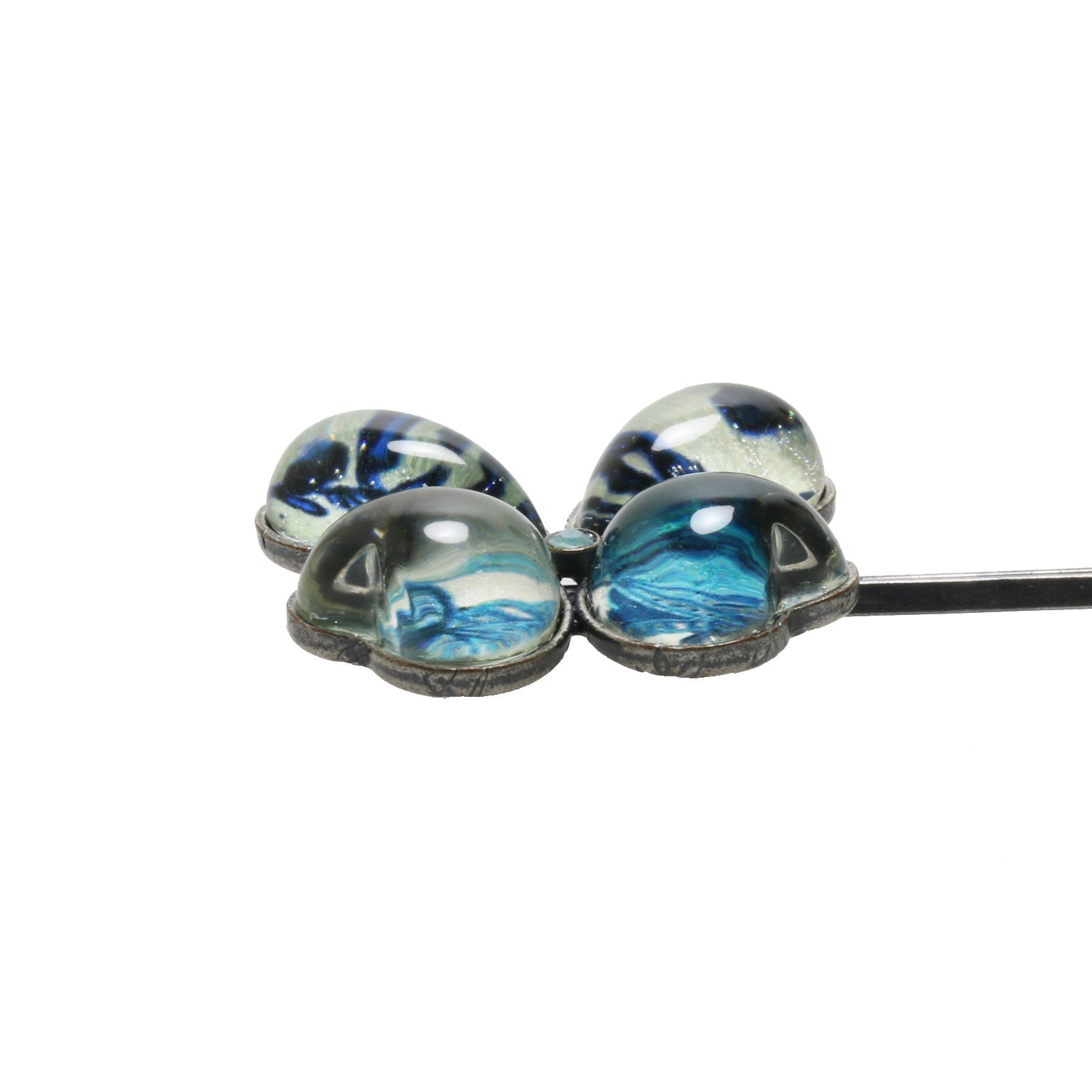 Gorgeous Hairpin Blue Butterfly Removable TAMARUSAN