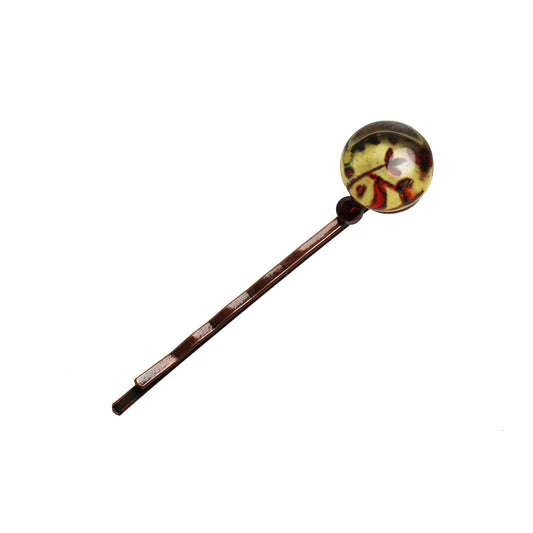 Hairpin Red Removable Simple Flower TAMARUSAN