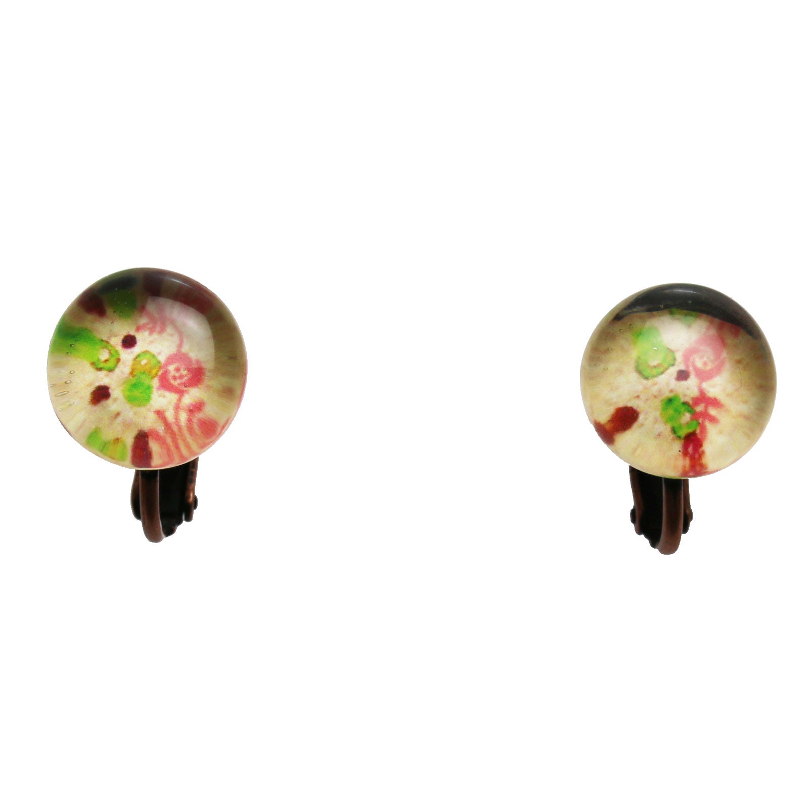 Earrings Beige Roses Tree TAMARUSAN