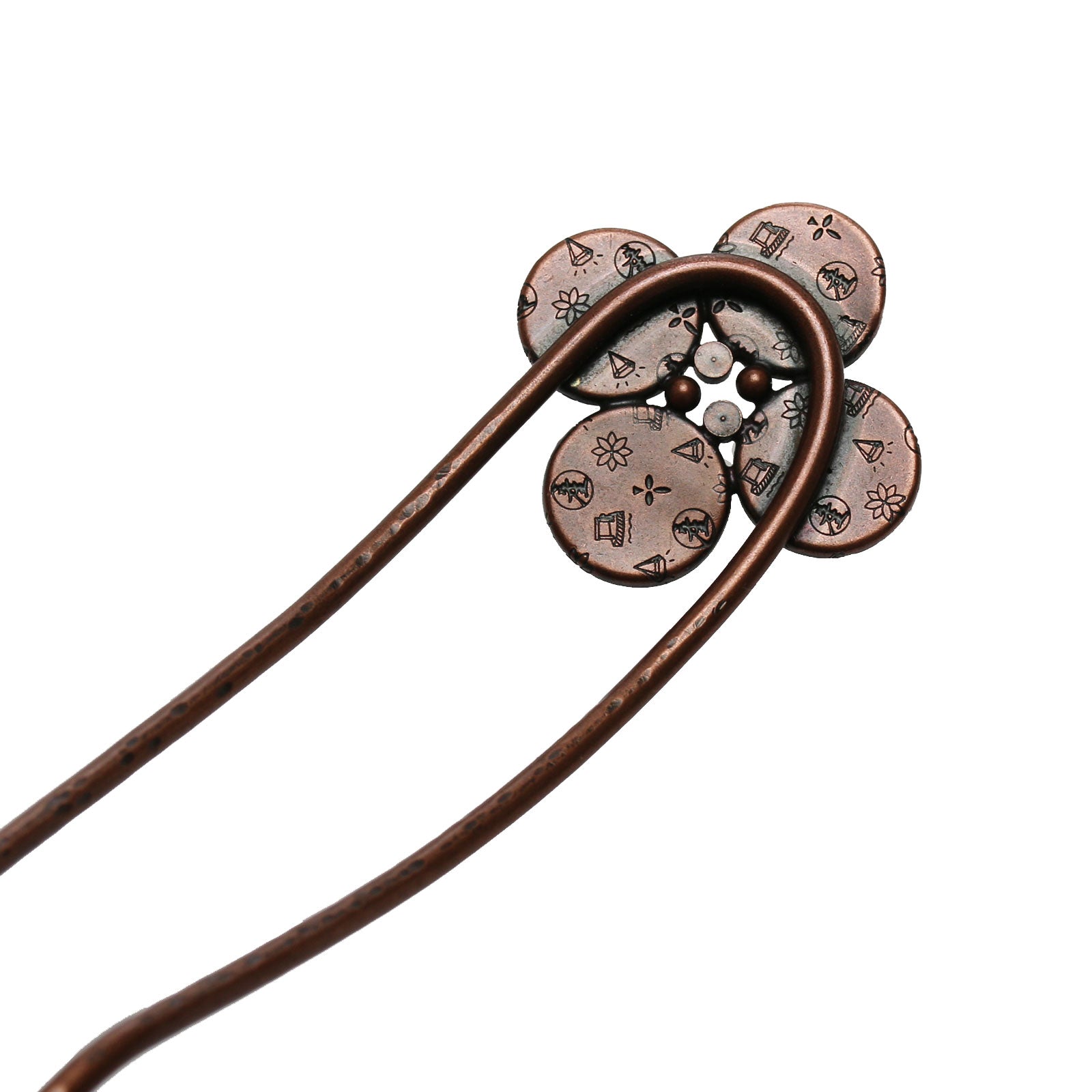Double Prong Hair Stick Rose Beige TAMARUSAN