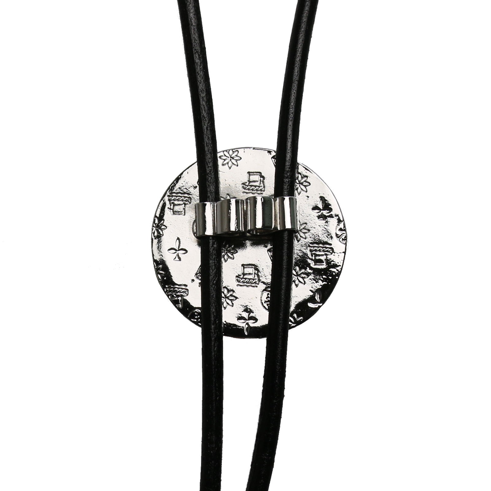 Leather Strap Bolo Tie Pink Water Surface Unisex TAMARUSAN
