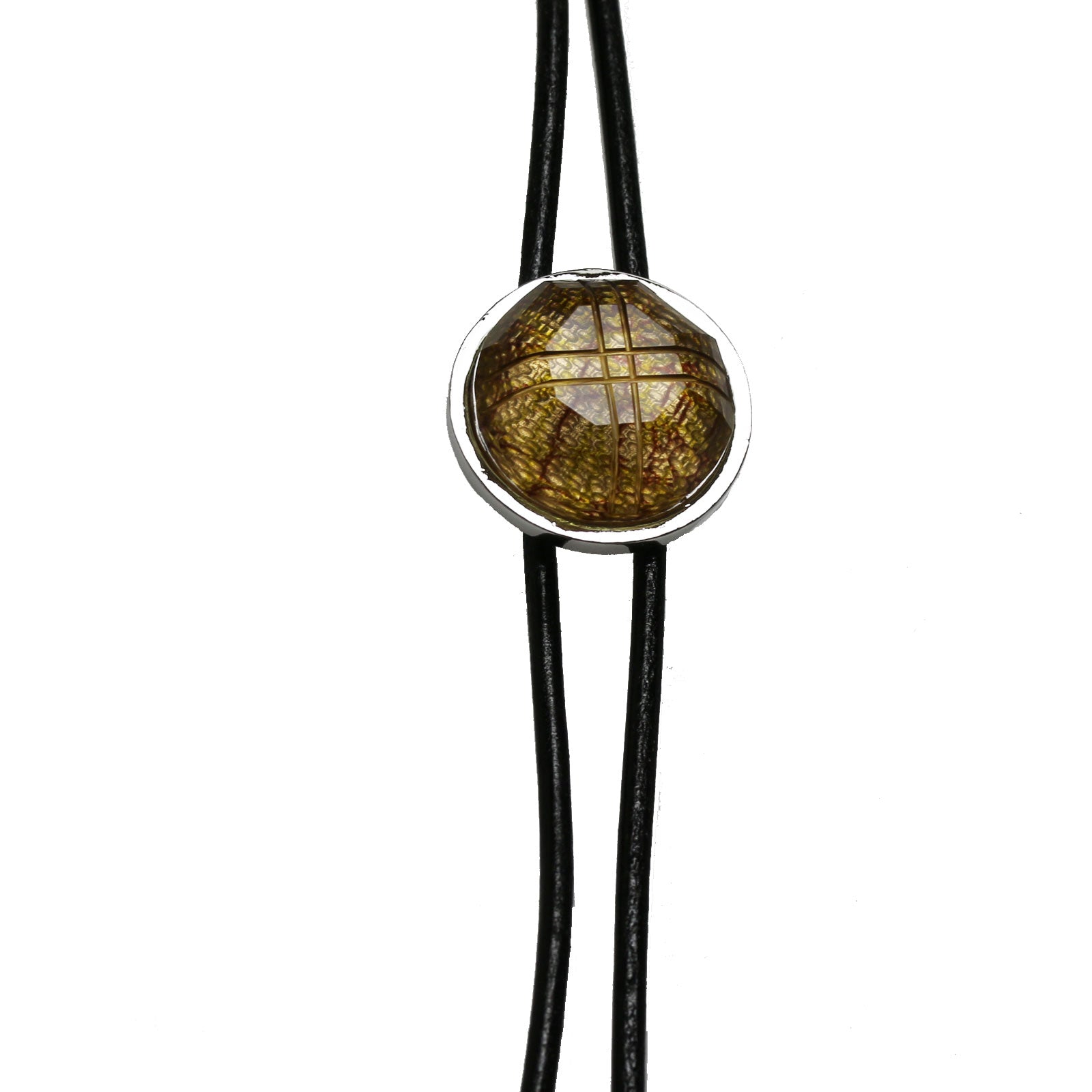 Leather Strap Bolo Tie Pink Water Surface Unisex TAMARUSAN
