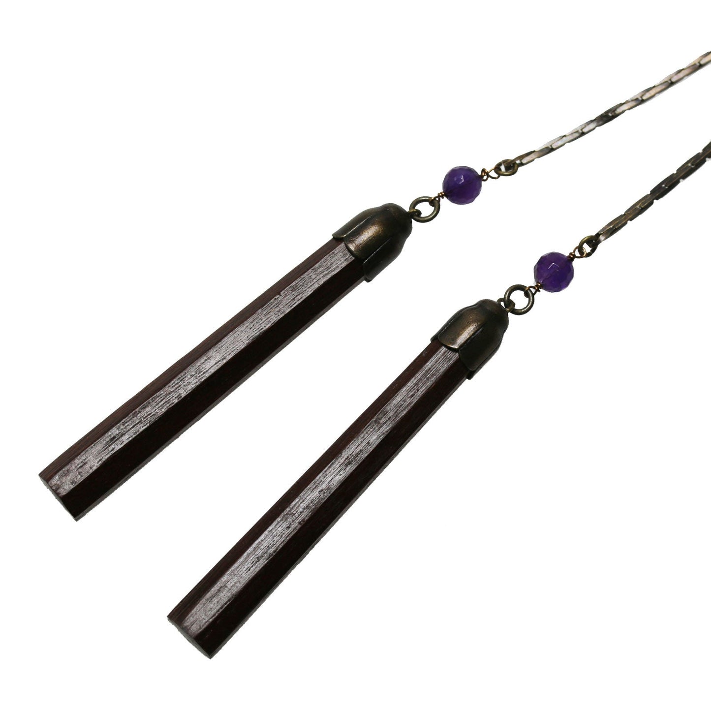Chain Bolo Tie Purple Heavenly Bamboo Amethyst TAMARUSAN