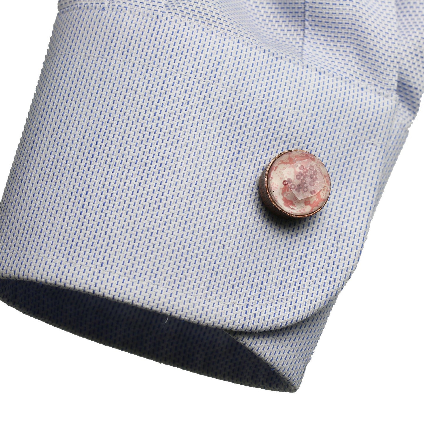 Button Cover Cufflinks Plum Pink TAMARUSAN