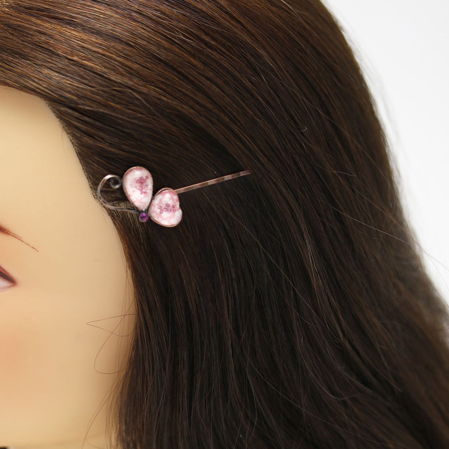 Hairpin Butterfly Pink Plum Gift TAMARUSAN
