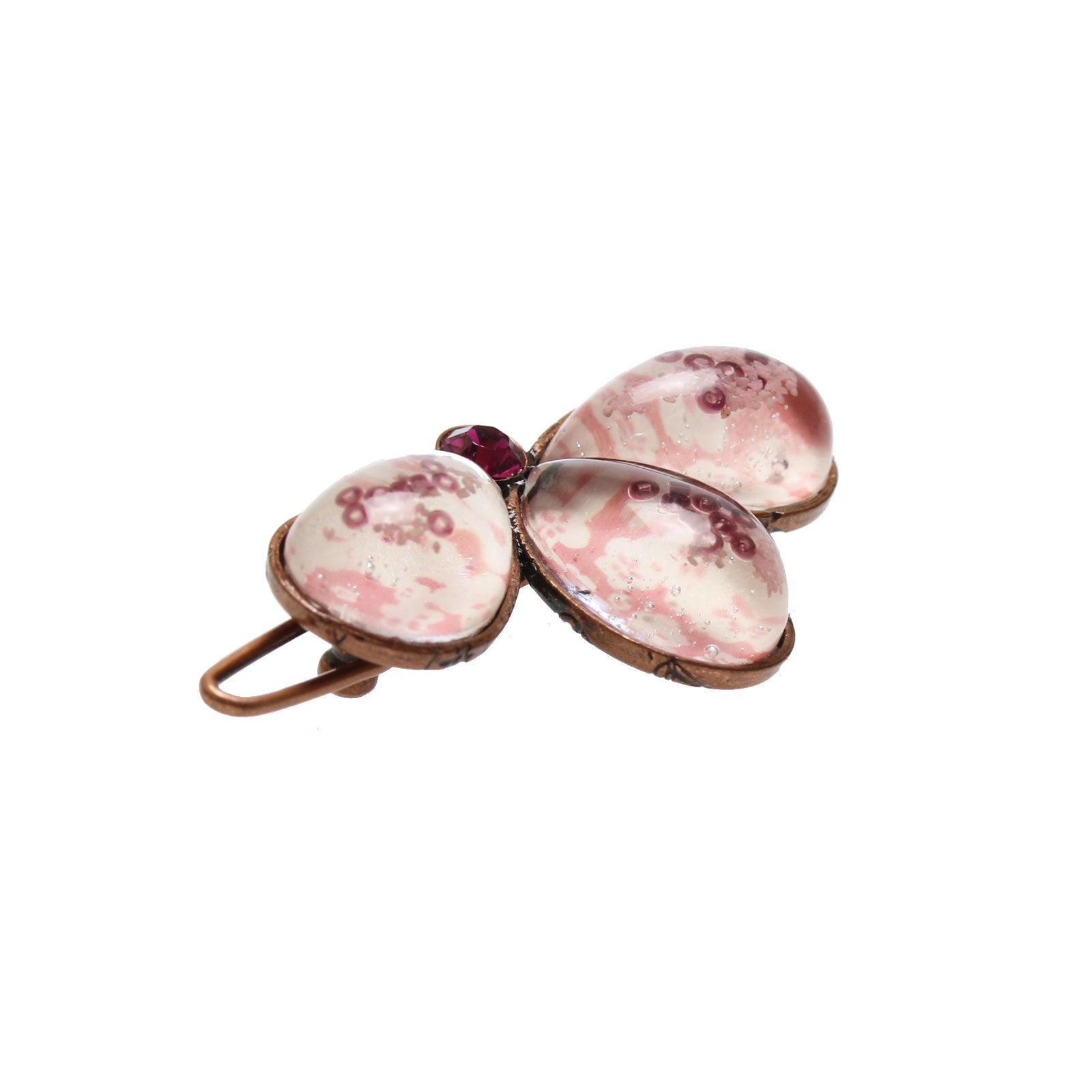 Hair Clip Plum Pink Antique Finished TAMARUSAN