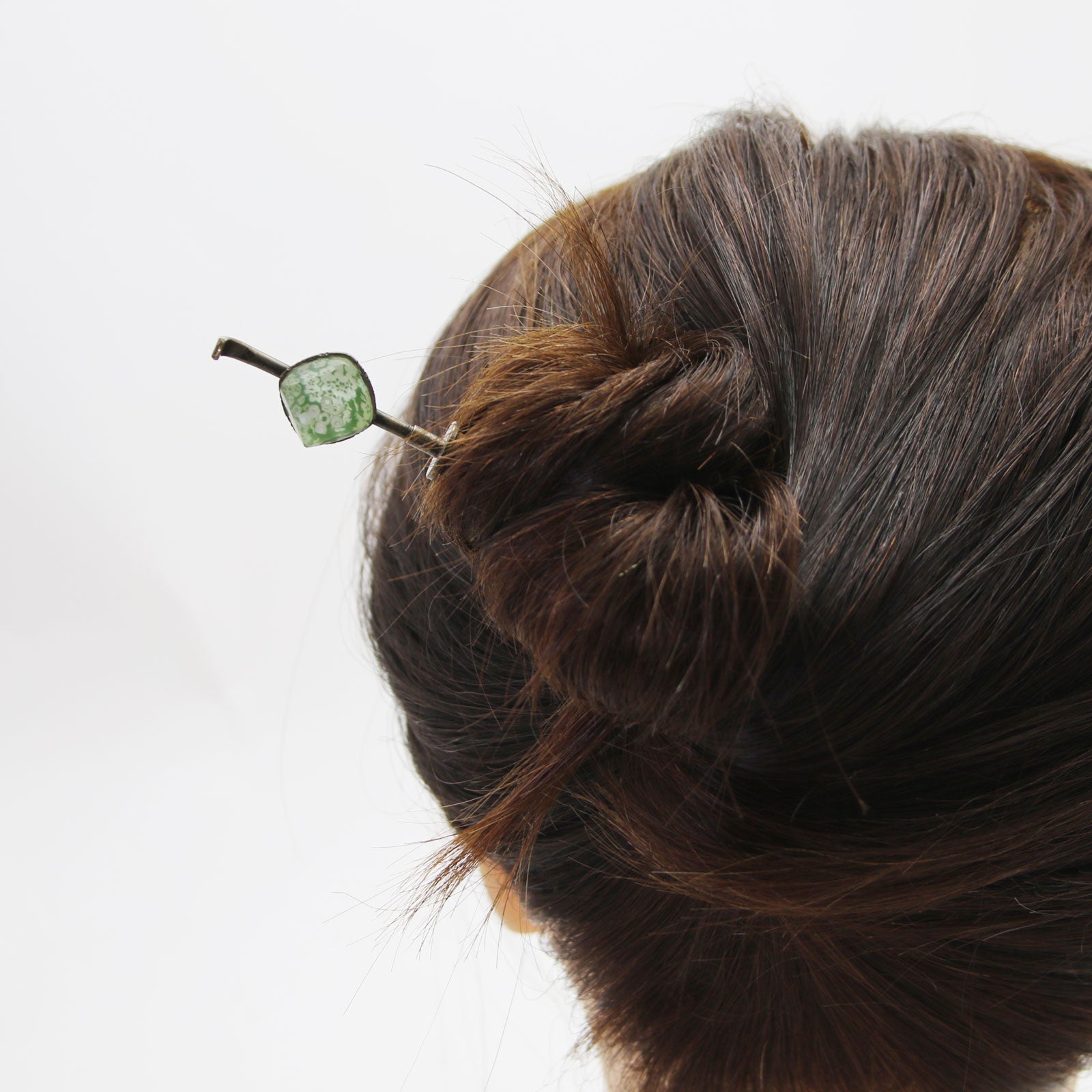 Changeable Ornament Hairpin Plum Green Simple TAMARUSAN