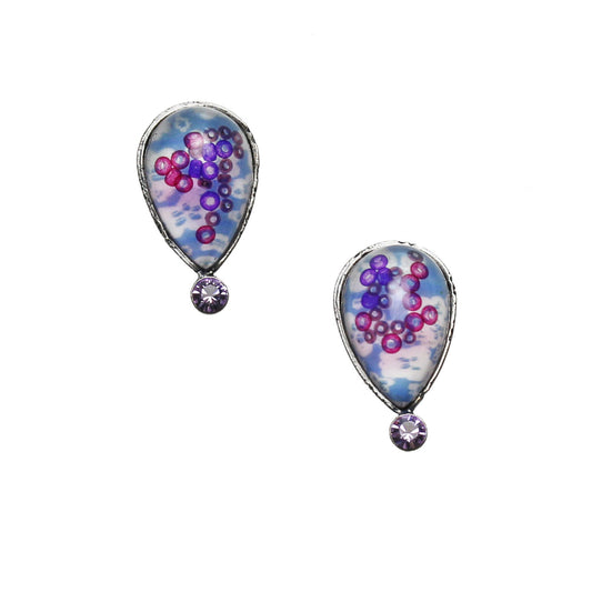 Pierced Earrings Plum Purple TAMARUSAN