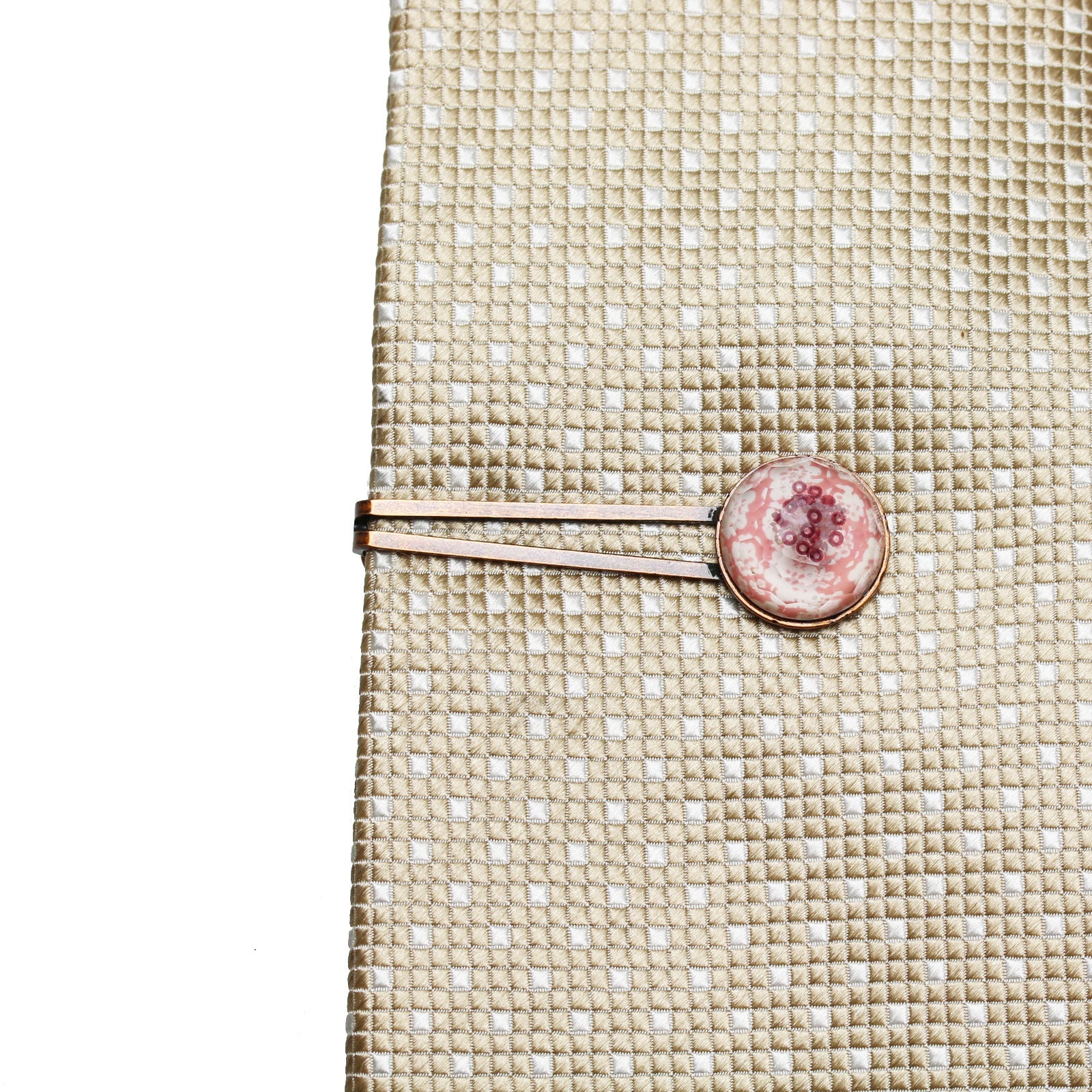 Simple Tie Clip Plum Pink Gift TAMARUSAN