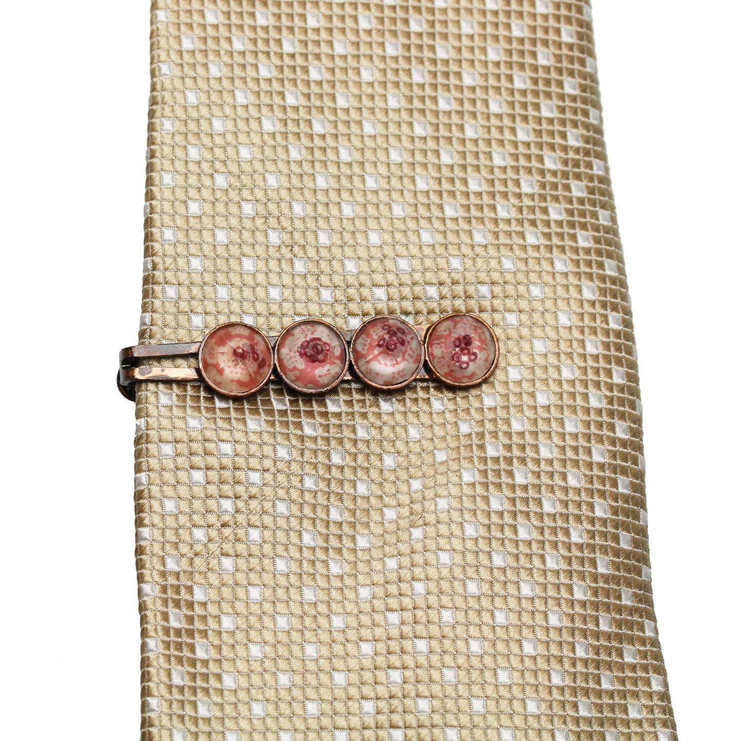 Gorgeous Tie Clip Plum Pink Handmade TAMARUSAN