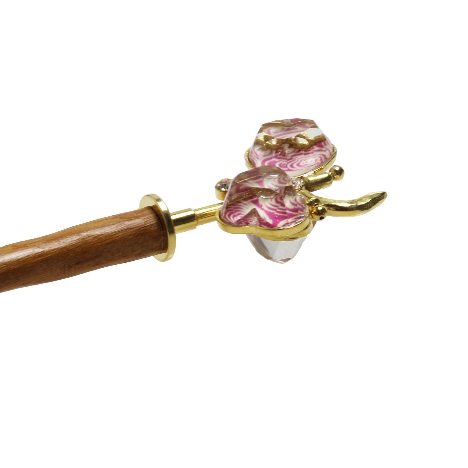 Changeable Ornament Hairpin Butterfly Pink TAMARUSAN