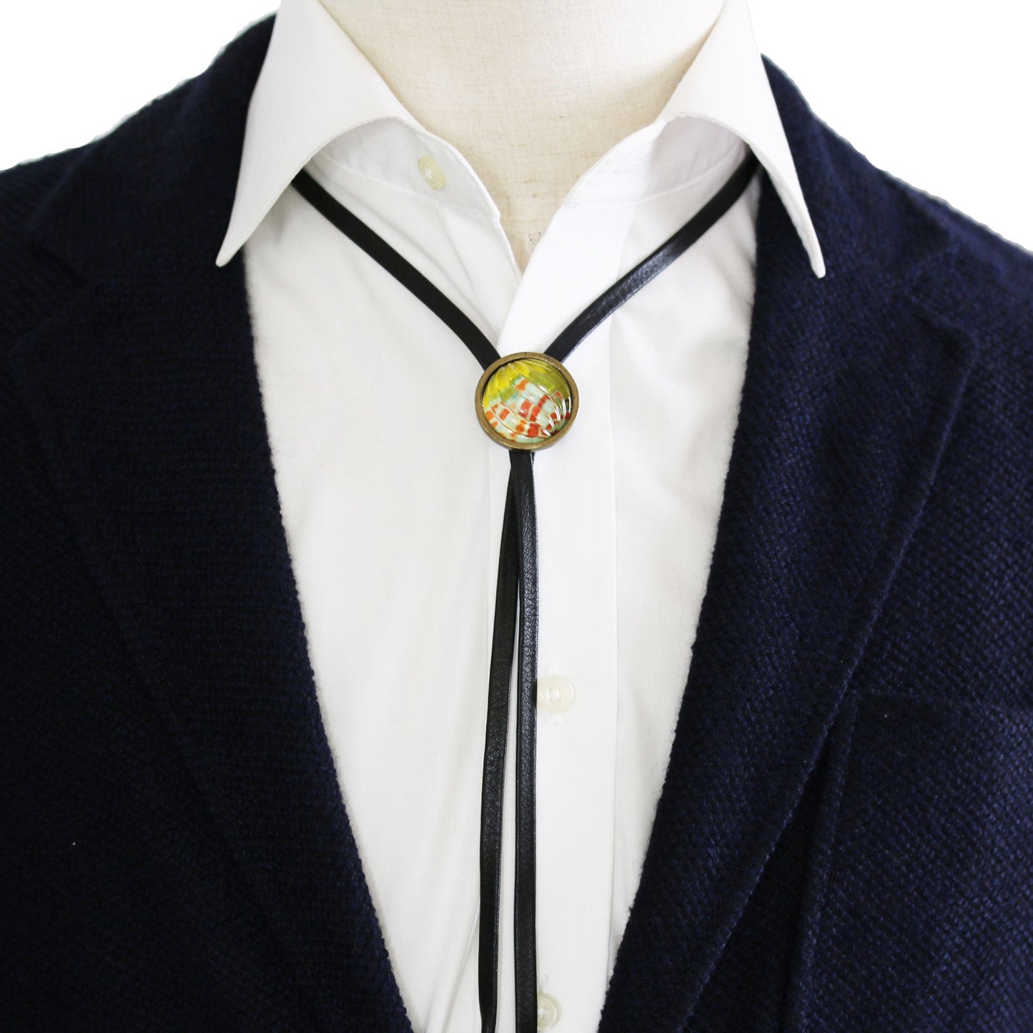 Leather Straps Bolo Tie Cross Gentleman Multicolor TAMARUSAN