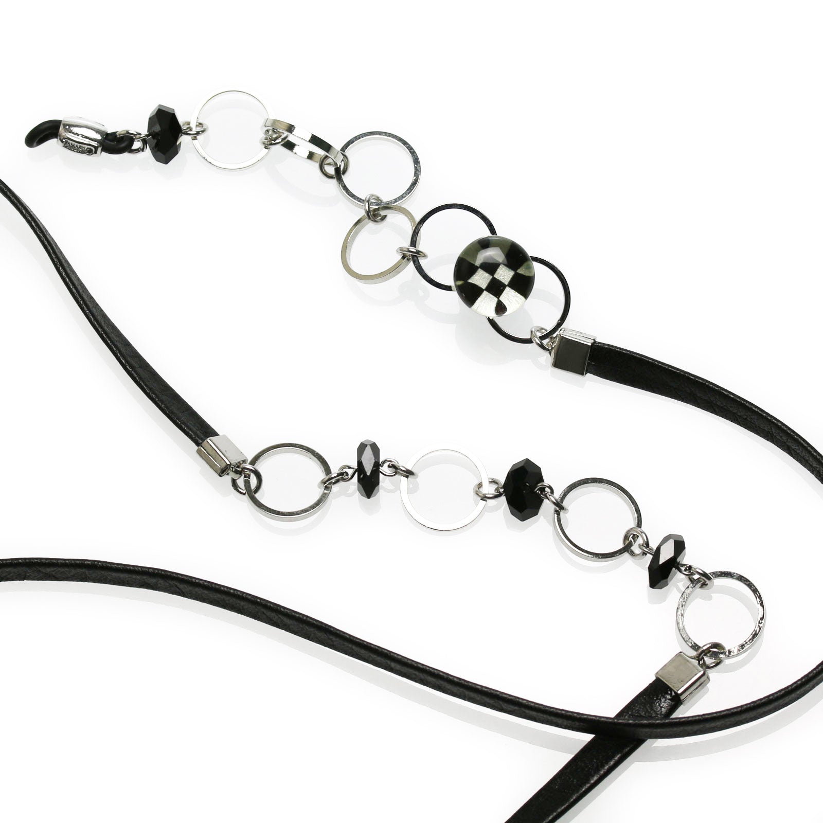 Eyeglass Chain Men Black Onyx Handmade TAMARUSAN
