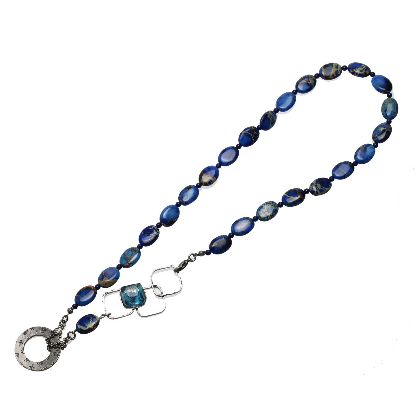 Eyeglass Holder Necklace Lapis Lazuli Blue TAMARUSAN