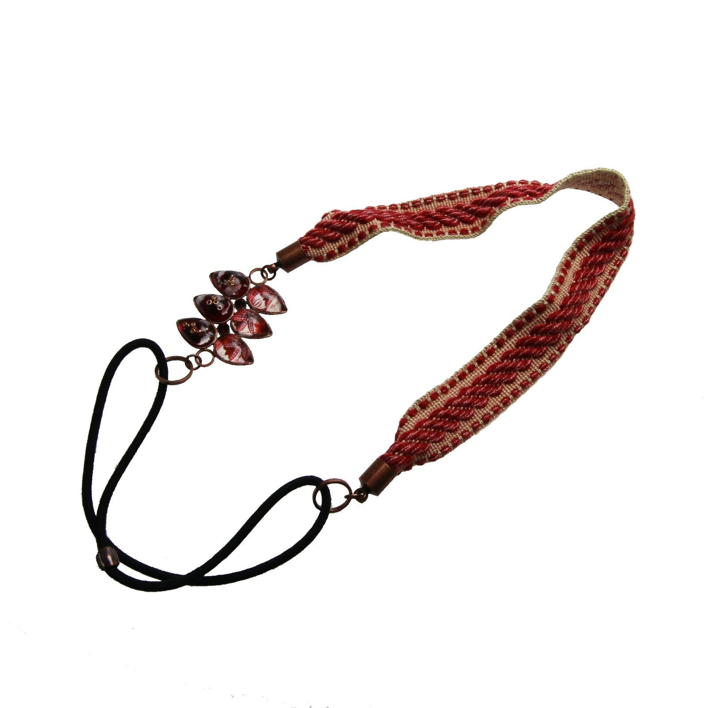 Hairband Red Ribbon Leaf TAMARUSAN