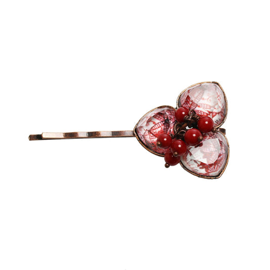 Hairpin Coral (Dyed) Lily Red Flower TAMARUSAN