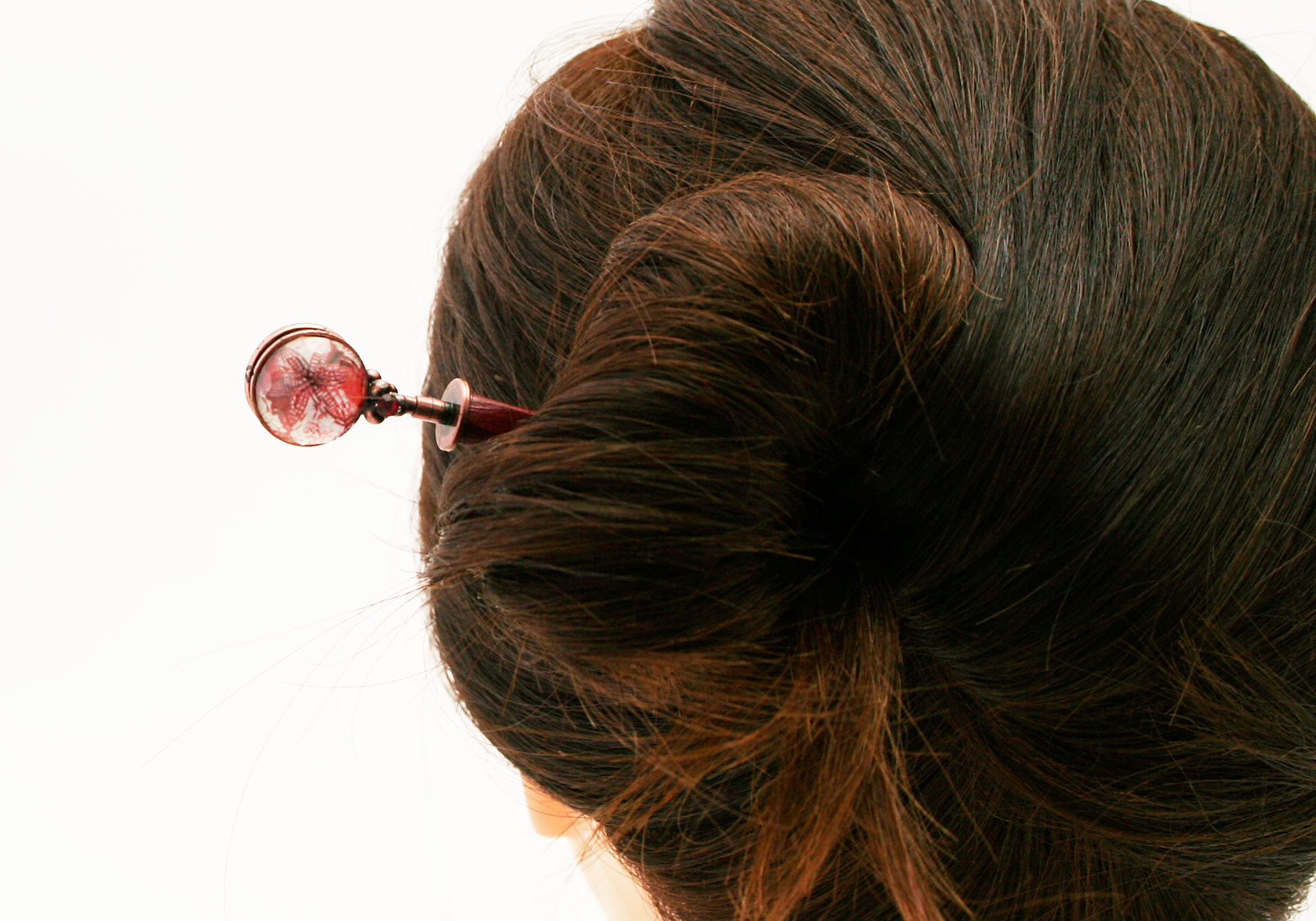 Changeable Ornament Hairpin Red Lily TAMARUSAN