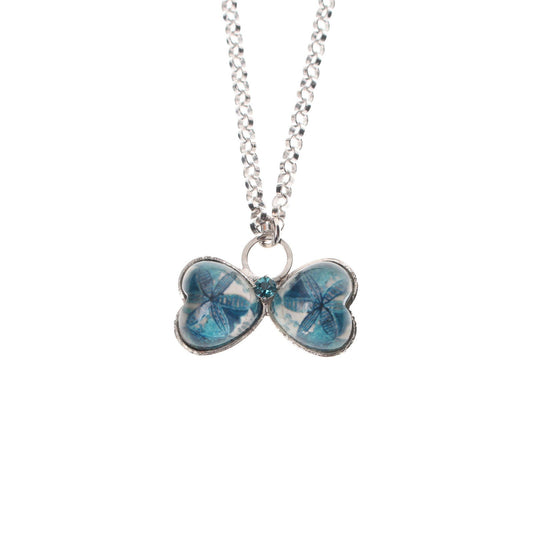Necklace Ribbon Lily Blue TAMARUSAN