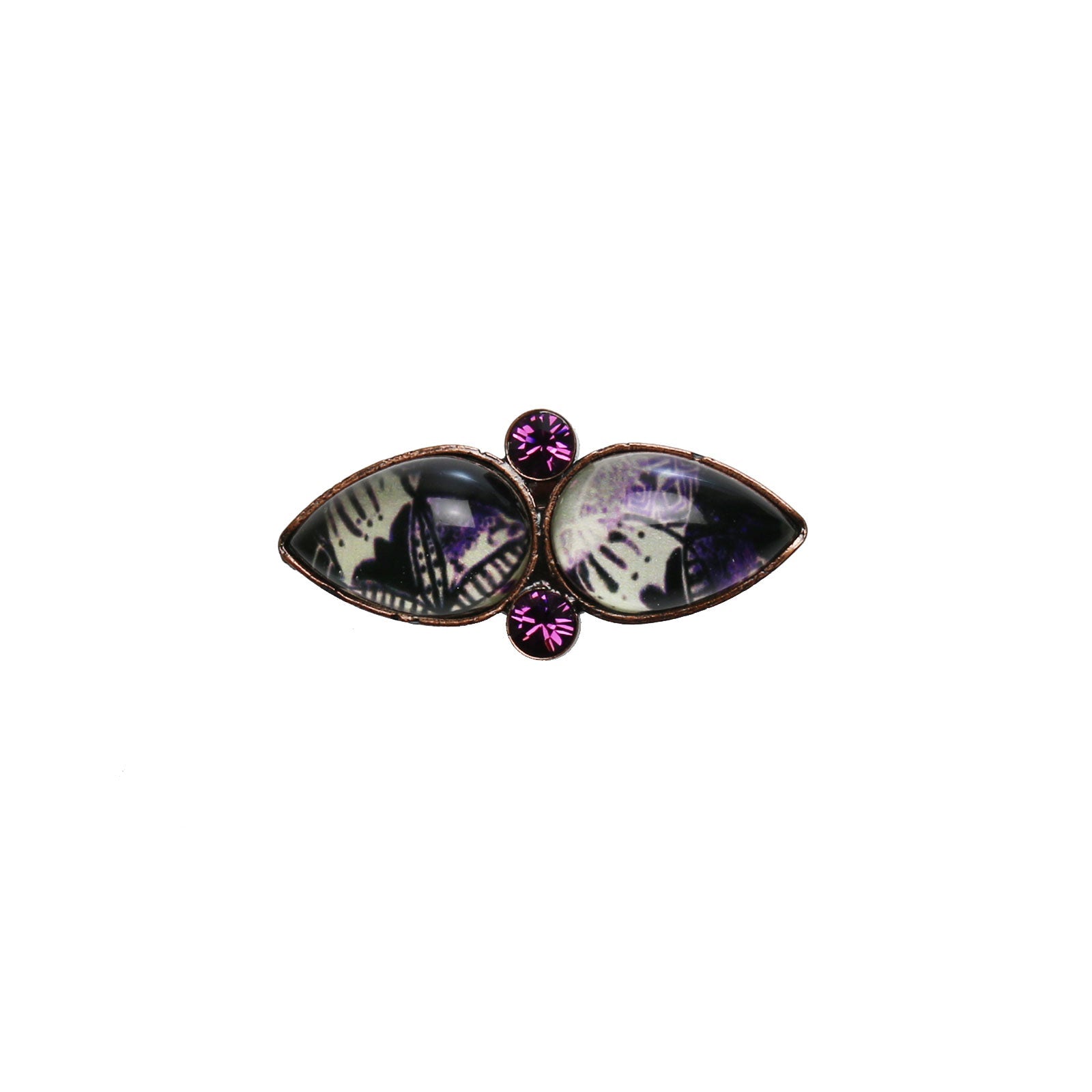 Pin Brooch Purple Lily Resin TAMARUSAN