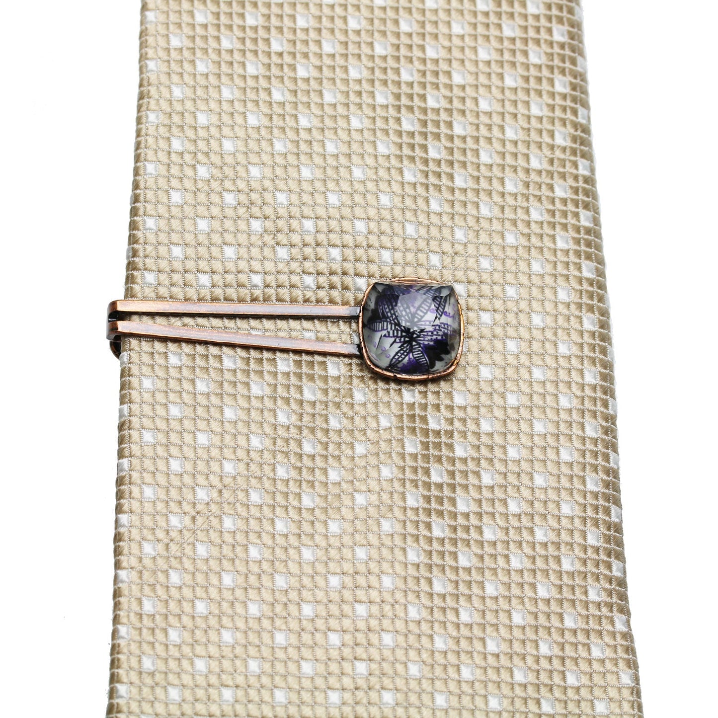 Simple Tie Clip Handmade Lily Purple TAMARUSAN