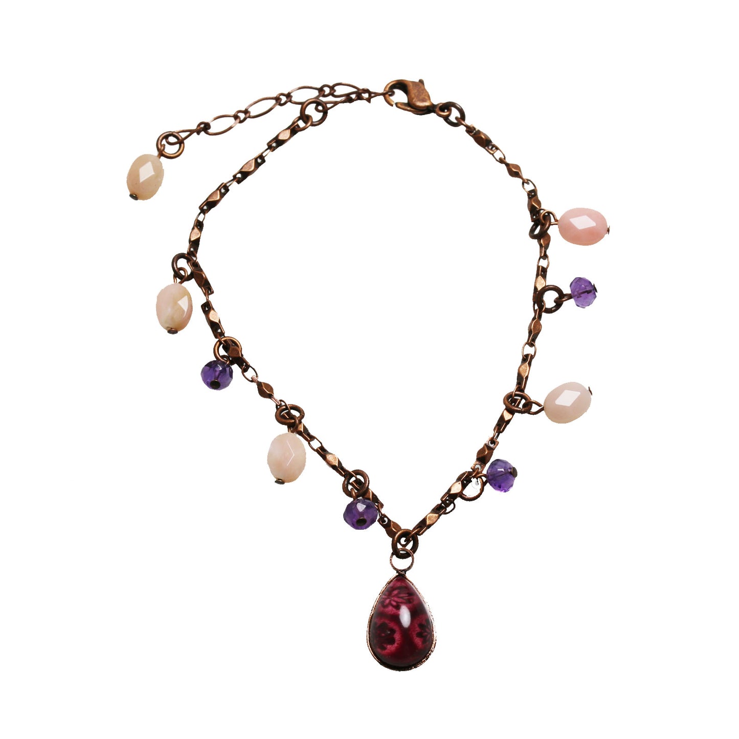Anklet Pink Amethyst Fashion Accessory TAMARUSAN