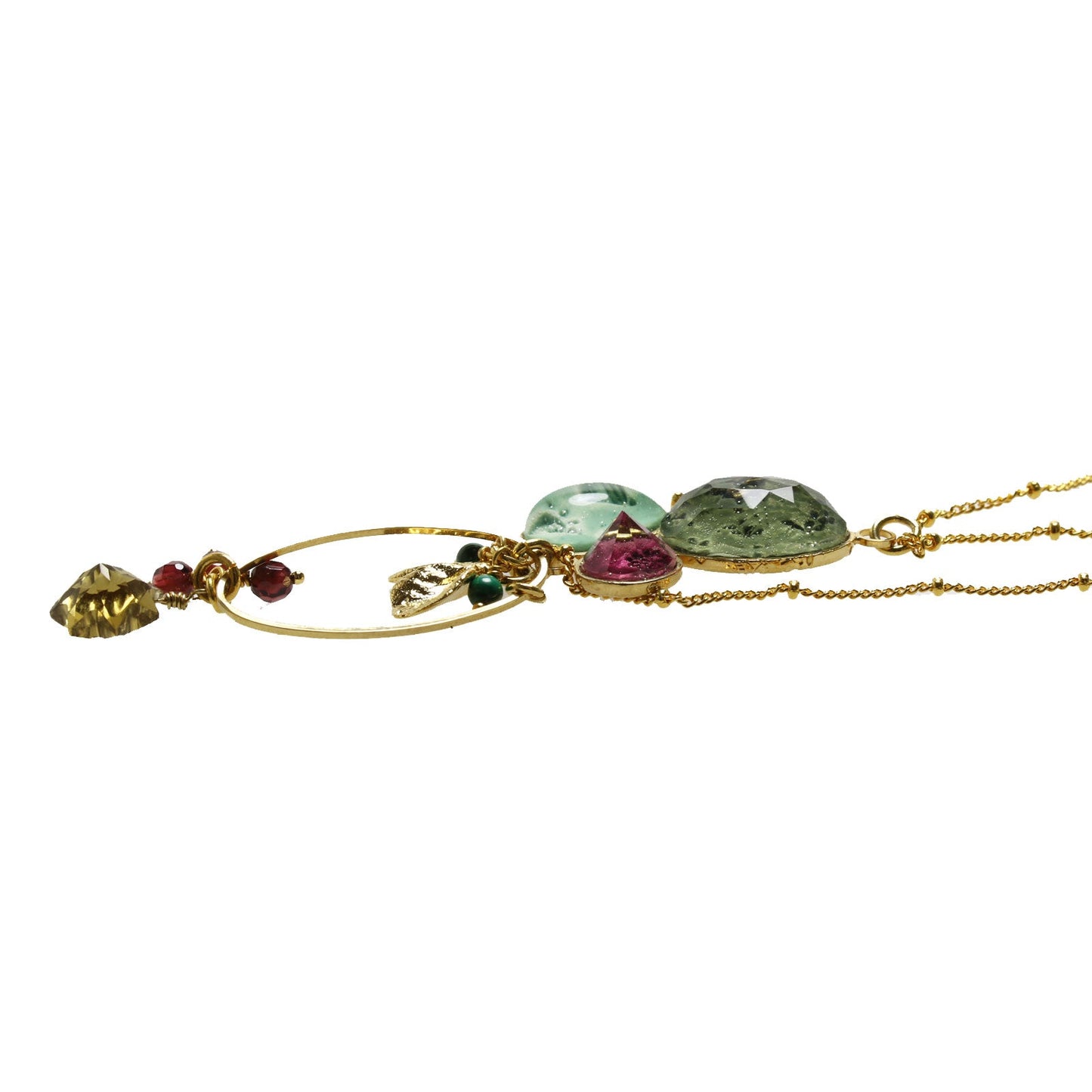 Necklace Gold Garnet Multicolor TAMARUSAN